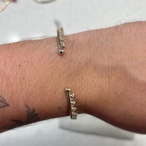 Kendra Scott Gold Cuff Bracelet with CZ Accents